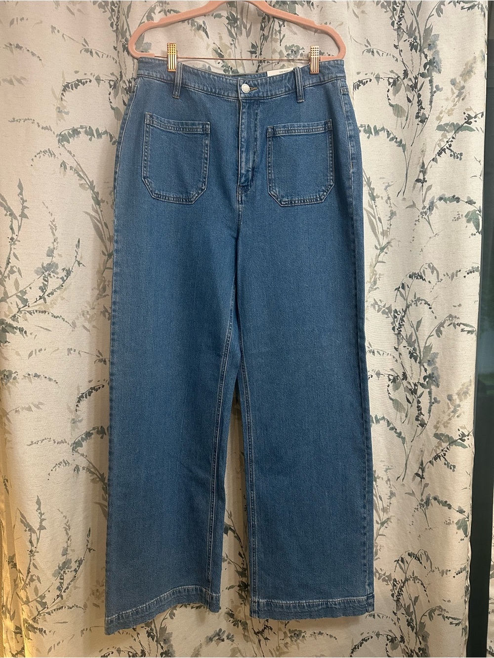 High-Rise Wide Leg Jeans in Classic Blue
